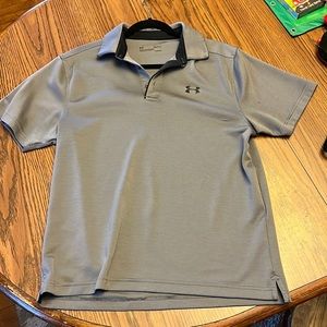 Under Armour heat gear gray polo size medium